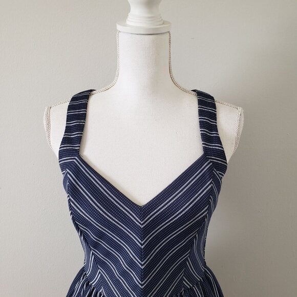 Trixxi Mixed print Fit &Flare Sun Dress Blue Size 7 - Picture 2 of 13